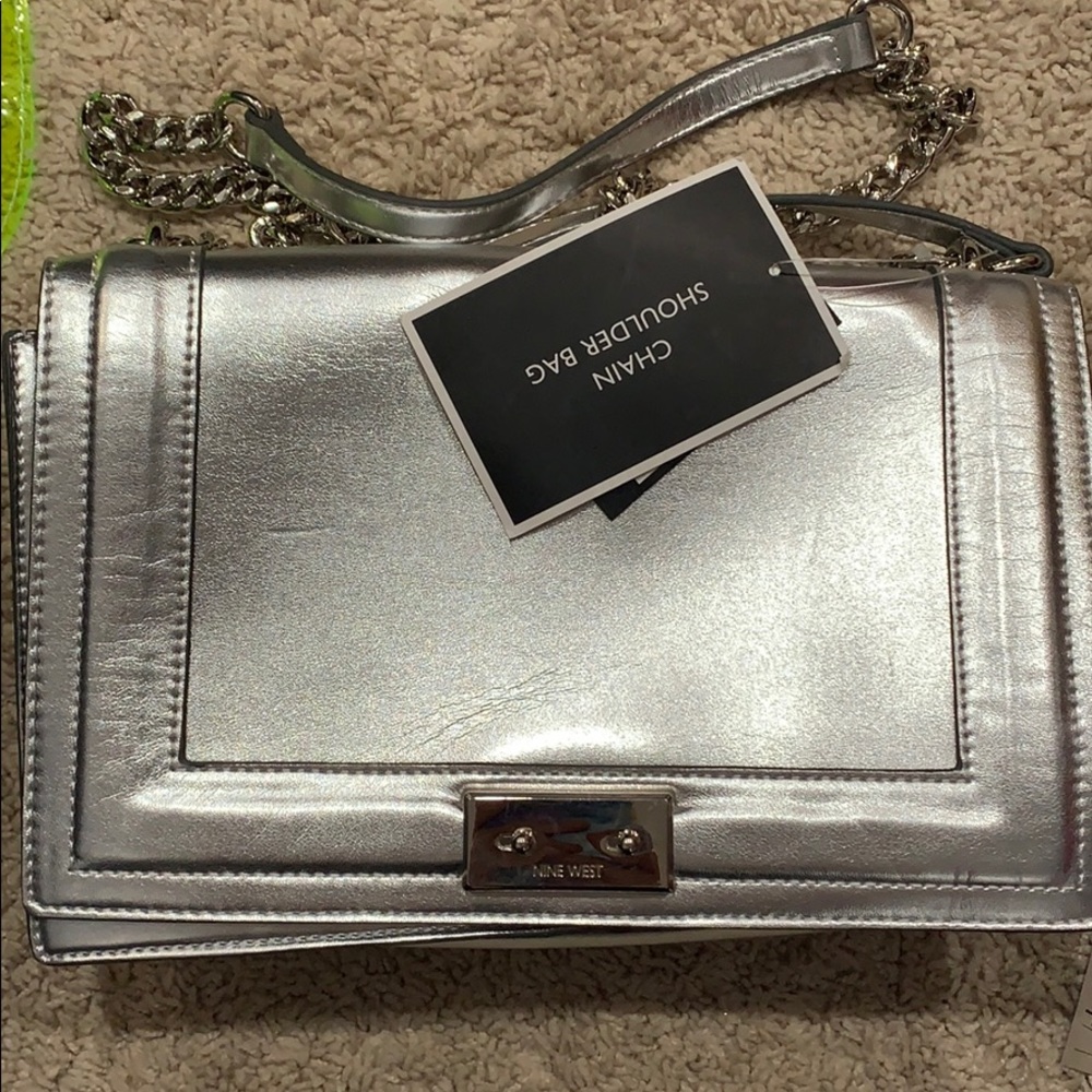 Nine West silver shoulder bag BRAND NEW
